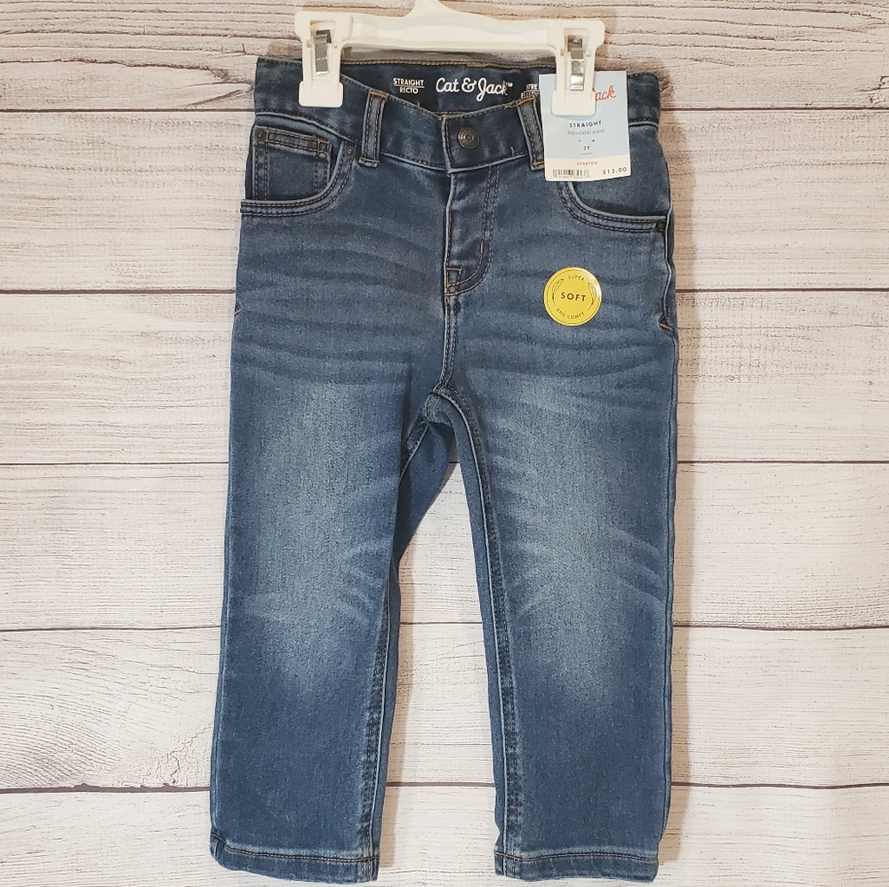Cat & Jack Toddler Boys Straight Leg Jeans- 3T